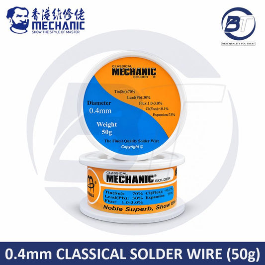 MEC CLASSICAL SOLDER WIRE 0.4mm 50g
