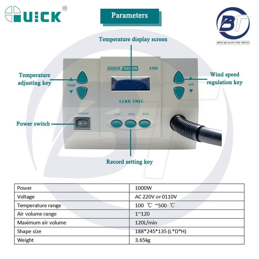 QUICK 861DW HOT AIR STATION