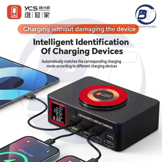 YCS S500 8 PORT CHARGER 140W WIRELESS