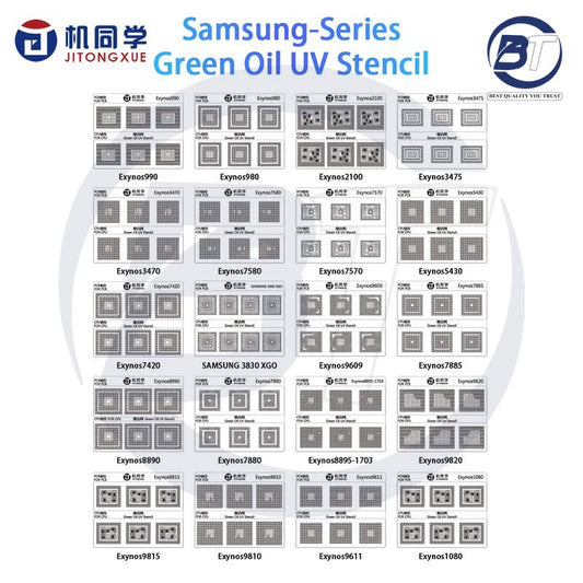JTX SAMSUNG SERIES (20MODELS) UV STENCIL