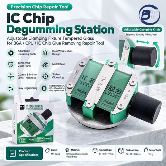 M.Y ADJUSTABLE IC CHIP DEGUMMING STATION