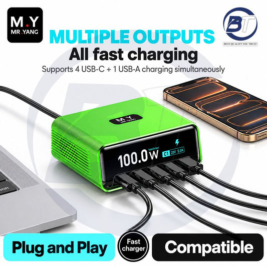 M.Y D04 5-IN-1 DESKTOP CHARGING STATION (100W)