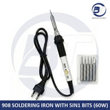 908 SOLDERING IRON WITH 5IN1 BITS (60W)