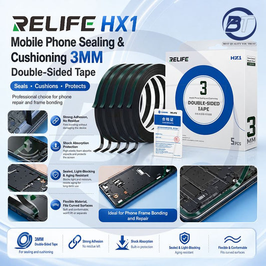 RL HX1 3MM DOUBLE SIDE TAPE (GREEN) 5PCS/BOX