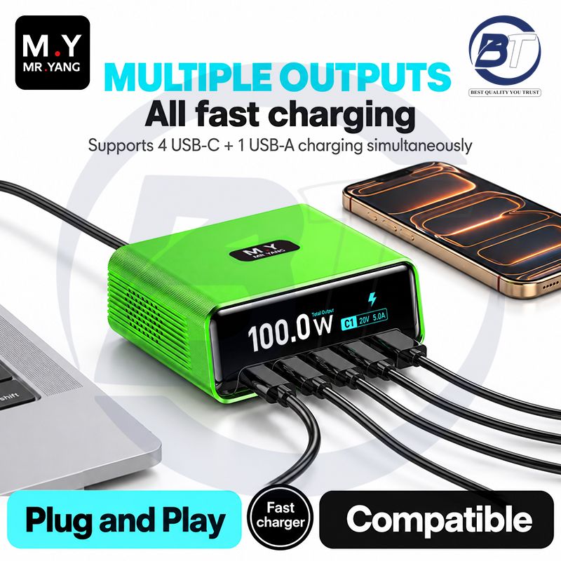 M.Y D04 5-IN-1 DESKTOP CHARGING STATION (100W)