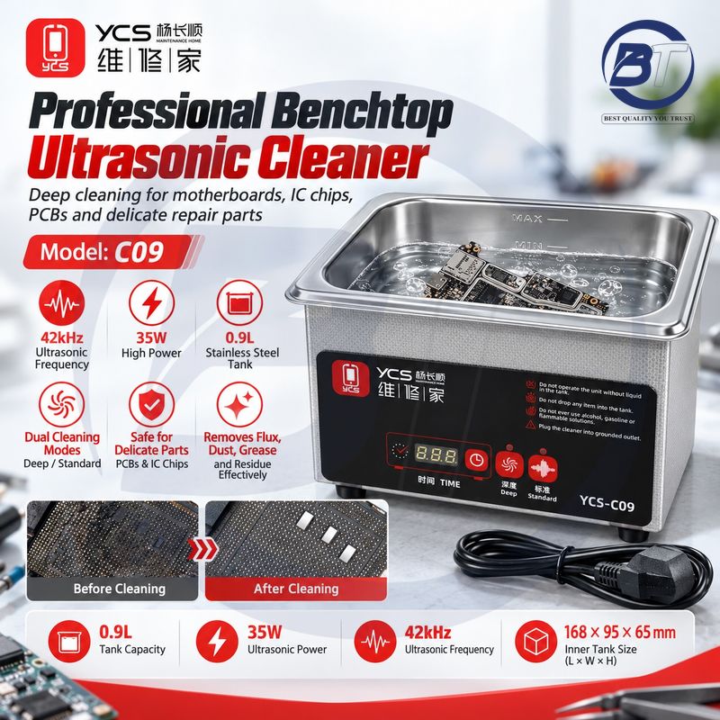 YCS C09 BENCHTOP ULTRASONIC CLEANER